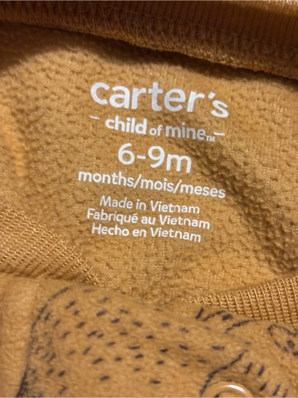 Carter's Gray Milk & Cookie and Mustard Giraffe Footed One-Pieces